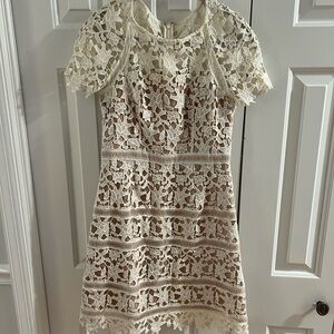 Eliza J Cream Lace Dress